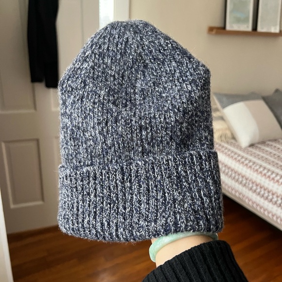 Grey/Blue Wool Muji Hat - Picture 6 of 7